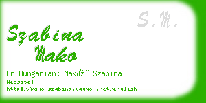 szabina mako business card